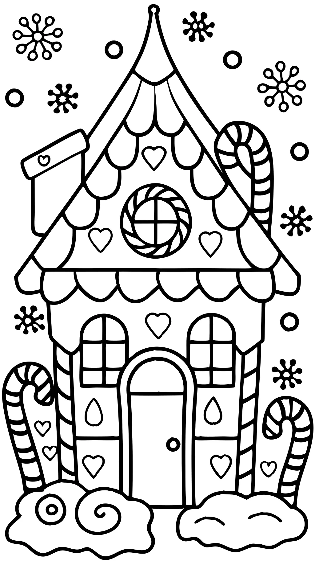 gingerbread house color pages